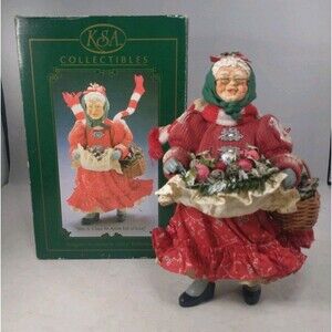 KSA Collectibles AN APRON FULL OF LOVE Kurt Adler Mrs. Claus Fabriche Figure